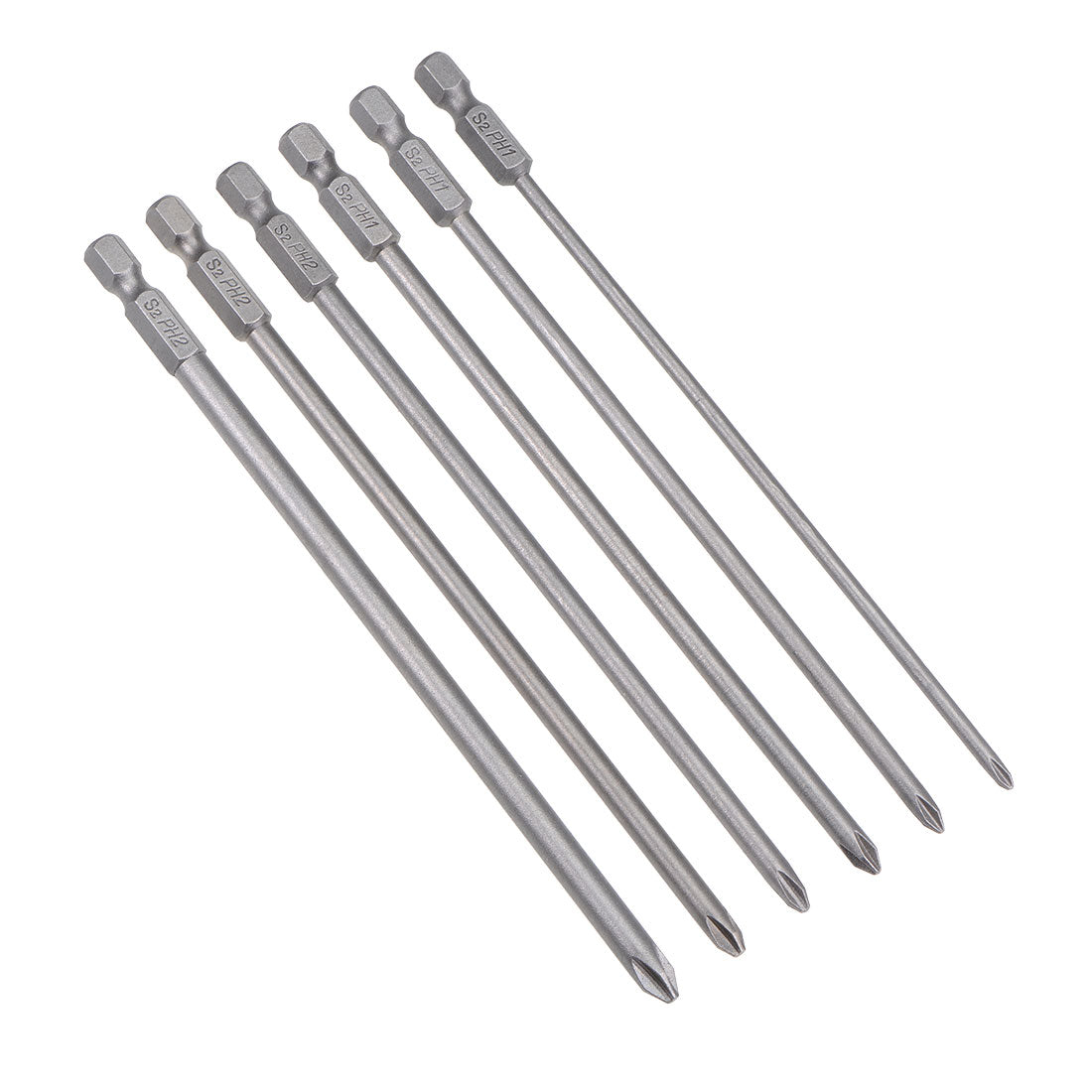 uxcell Uxcell Sechskantschaft S2 Schraubendreherbit Inch Länge 6pcs 1/4 * 3PH1-6PH2 * 150mm