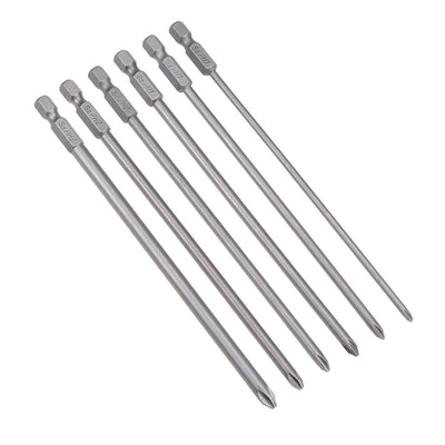 Harfington Uxcell Sechskantschaft S2 Schraubendreherbit Inch Länge 6pcs 1/4 * 3PH1-6PH2 * 150mm