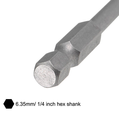 Harfington Uxcell Bits Satz Sechskantschaft magnetisch Schraubendreherbit S2 Schraubenzieher Satz Werkzeug Inch Länge 8 stücke 1/4 * 2,5-12mm * 100mm