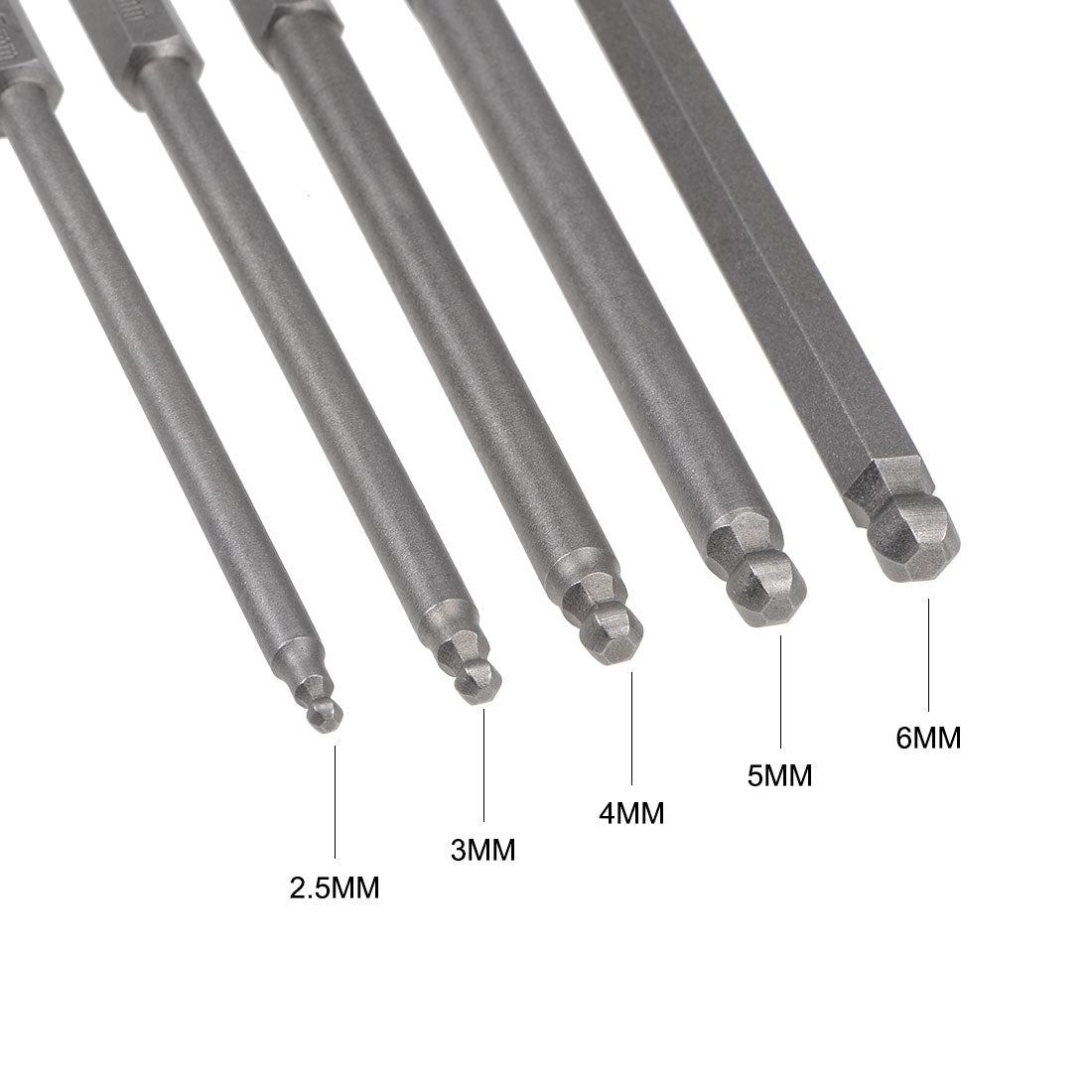 uxcell Uxcell Bits Satz Sechskantschaft magnetisch Schraubendreherbit S2 Schraubenzieher Satz Werkzeug Inch Länge 5 Stücke 1/4 * 2,5-6 MM * 100mm