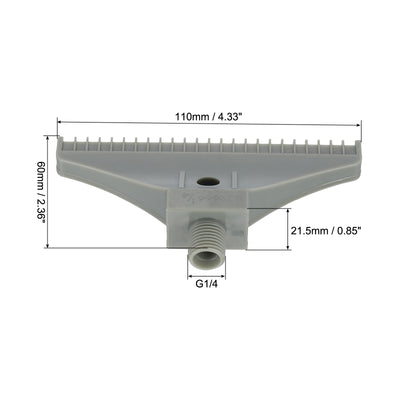 Harfington Uxcell Flat Nozzle G1/4 Male Thread ABS Single Hole Air Blow Off Flat Jet Nozzle Gray