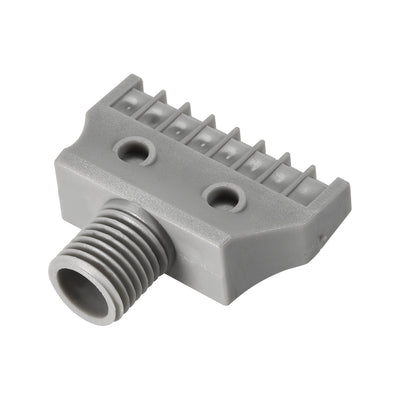 Harfington Uxcell Flat Nozzle G1/4 Male Thread ABS Air Blow Off Mini Flat Jet Nozzle Gray