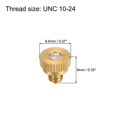 Harfington Uxcell Brass Misting Nozzle - 10/24 UNC 0.6mm Orifice Dia Replacement Heads for Outdoor Cooling System