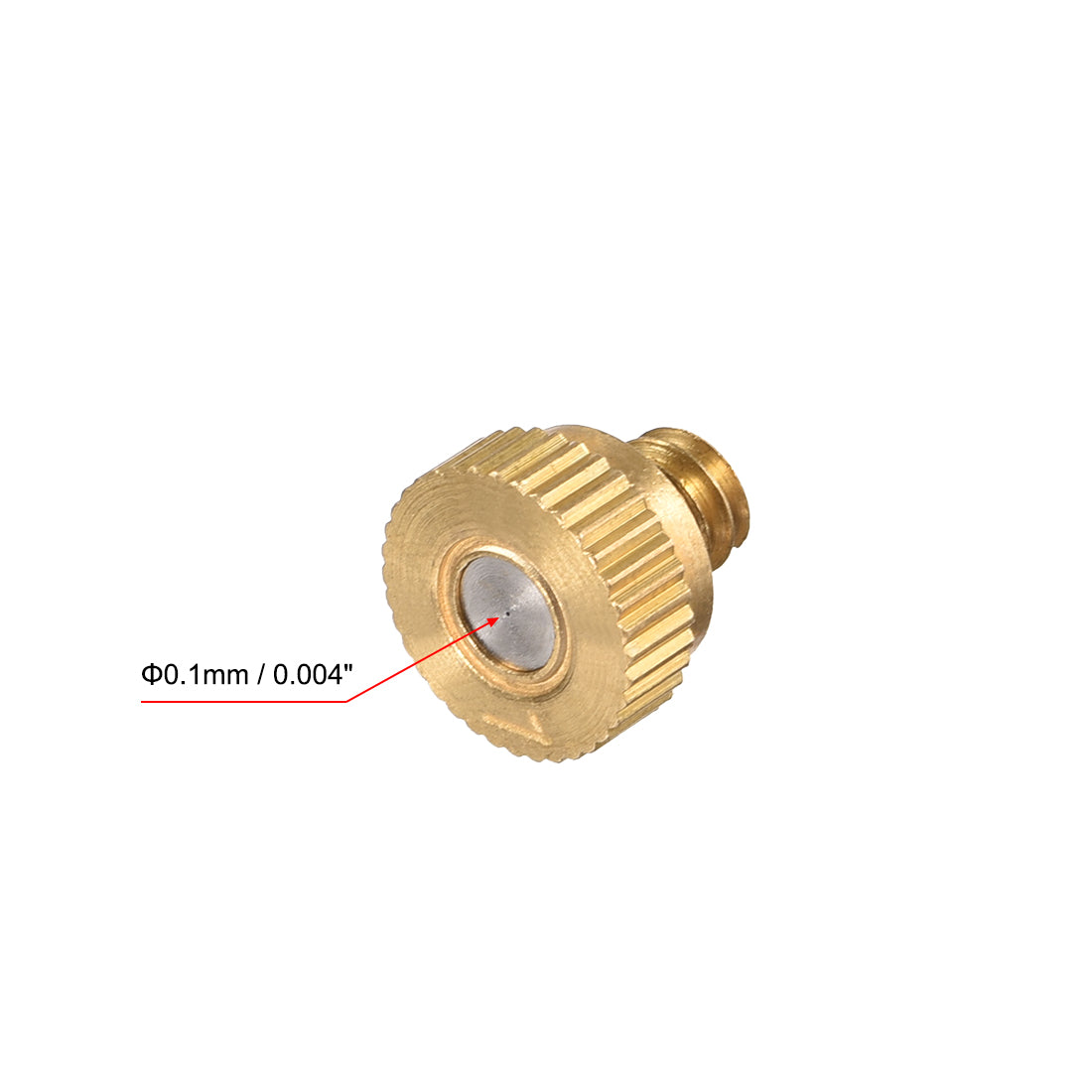 Uxcell Uxcell Brass Misting Nozzle - 10/24 UNC 0.6mm Orifice Dia Replacement Heads for Outdoor Cooling System