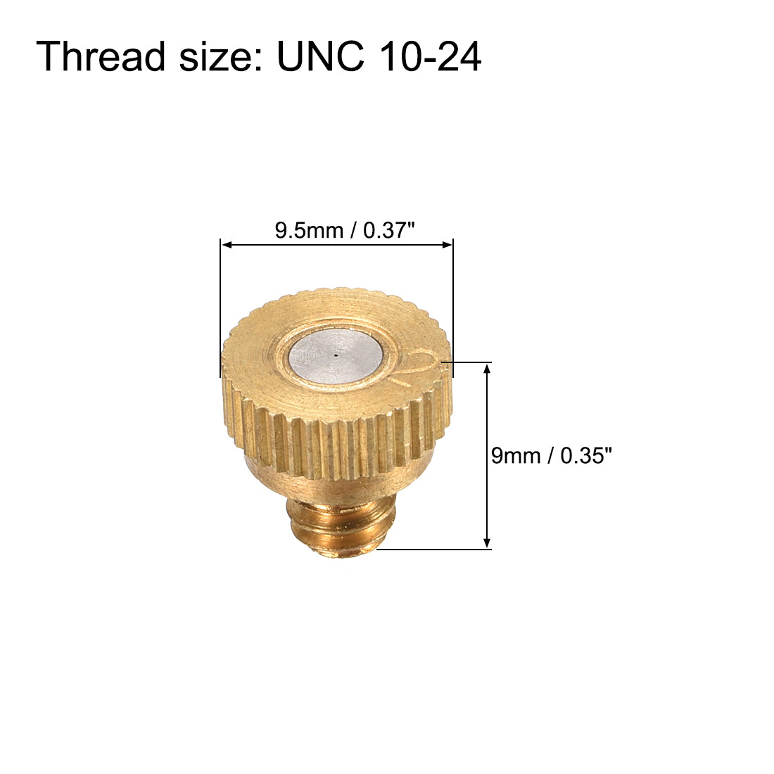 uxcell Uxcell Brass Misting Nozzle - 10/24 UNC 0.2mm Orifice Dia Replacement Heads for Outdoor Cooling System - 10 Pcs