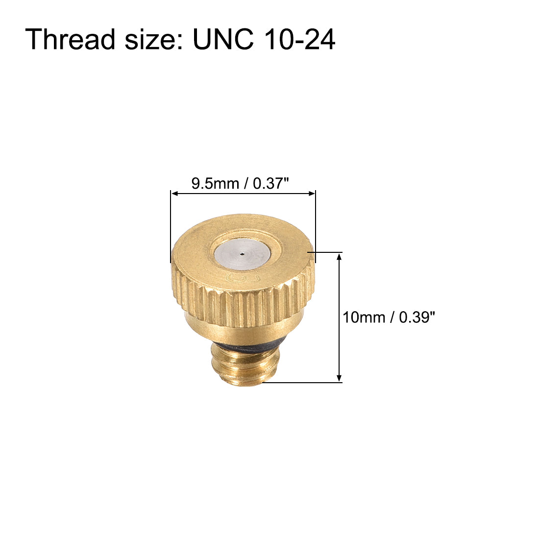 uxcell Uxcell 10St Messing Nebeldüse-10/24-Zoll Gewindebeschlag Sprühkopf für Außenkühlsystem
