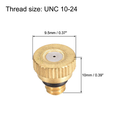 Harfington Uxcell 5St Messing Nebeldüse -10/24-Zoll Gewindebeschlag Sprühkopf für Außenkühlsystem 0,6 mm Öffnungsdurchmesser