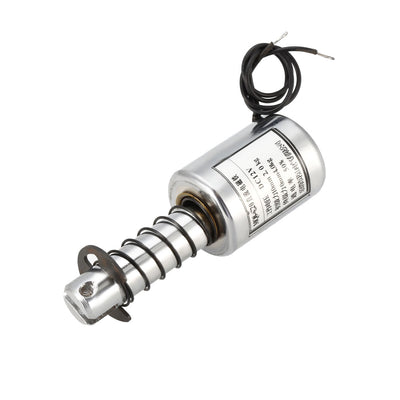 Harfington Uxcell DC 12V 2kg 10mm Pull Type Solenoid Electromagnet Magnet Linear Motion Tubular Type