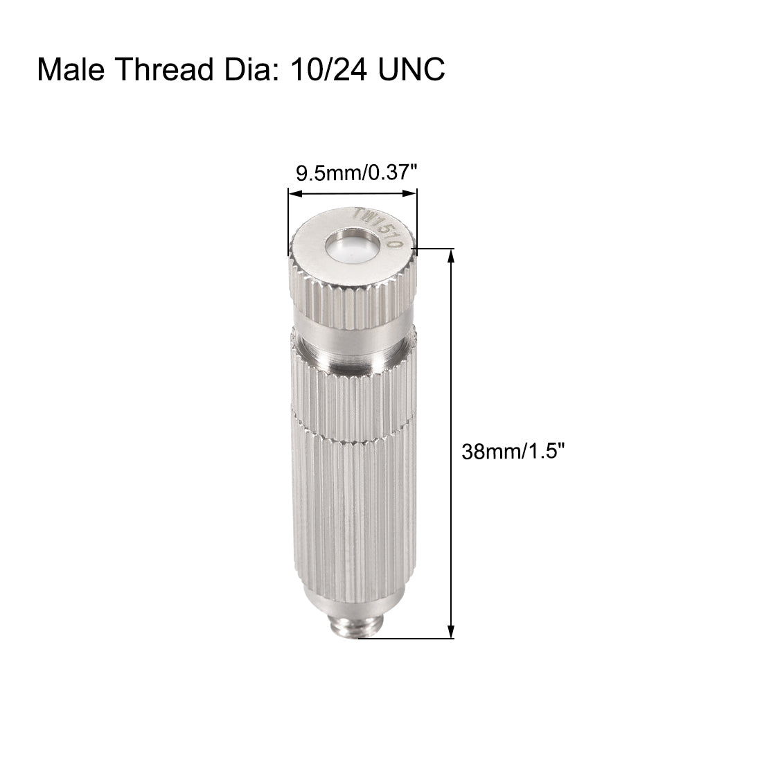 uxcell Uxcell Messing Nebeldüse 10/24 UNC Außengewinde 0,15 mm Öffnungsdurchmesser - 5 Stk