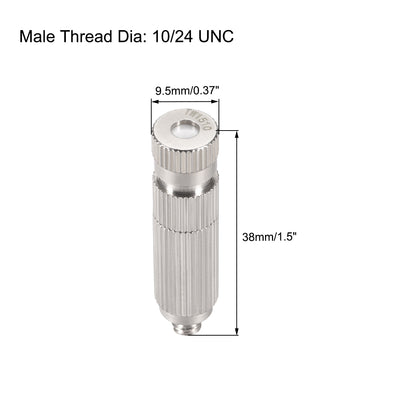 Harfington Uxcell Messing Nebeldüse 10/24 UNC Außengewinde 0,15 mm Öffnungsdurchmesser - 5 Stk