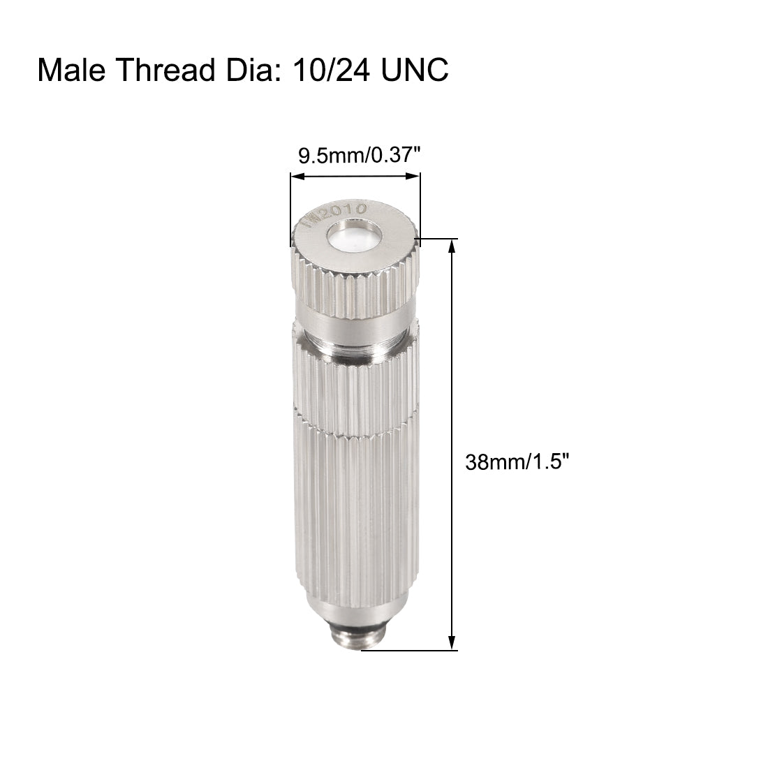 uxcell Uxcell Messing Nebeldüse 10/24 UNC Außengewinde 0,2 mm Öffnungsdurchmesser - 5 Stk