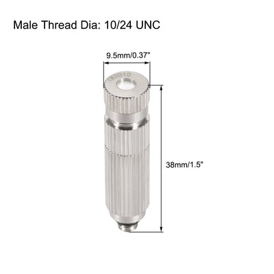 Harfington Uxcell Messing Nebeldüse 10/24 UNC Außengewinde 0,2 mm Öffnungsdurchmesser - 5 Stk