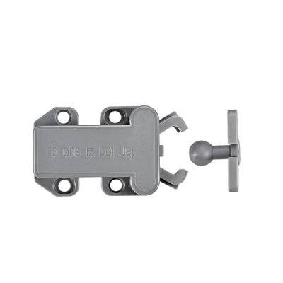 Harfington Uxcell Push Open Latch Rebound Self-Locking Door Touch Catch Lock for Cabinet Cupboard Drawer Gray 2pcs