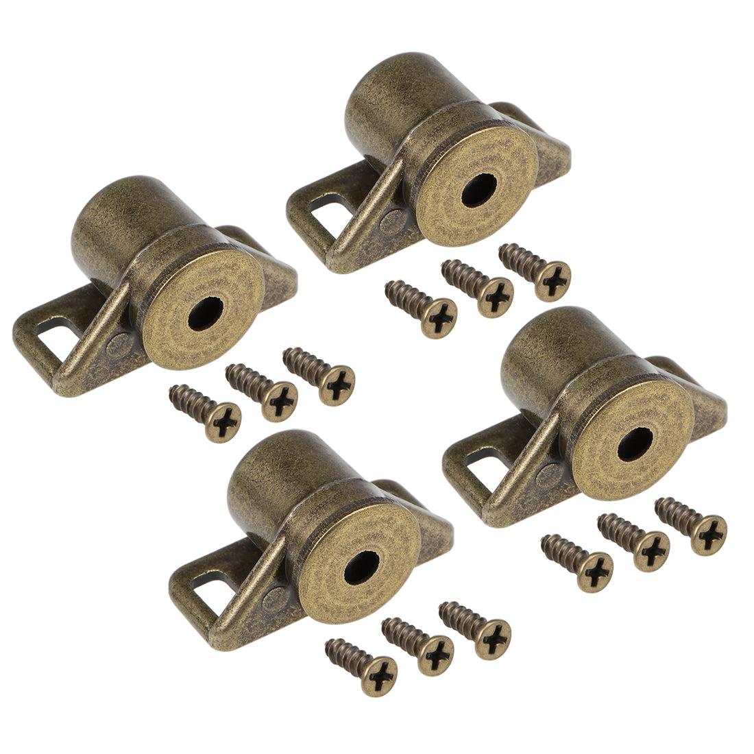 uxcell Uxcell Cabinet Door Magnetic Latch Catch Zinc Alloy with Screws Bronze Tone 4pcs