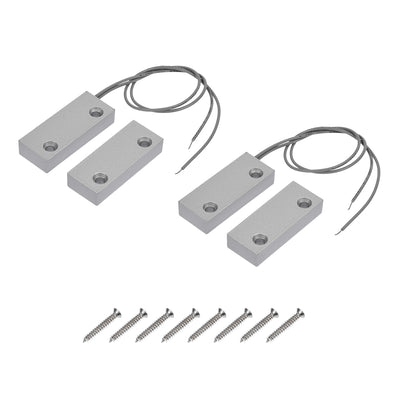 Harfington Uxcell 2Set Magnetischer Reed Schalter  Rolltorkontakt mit 2 Draht für N.C. MC-52