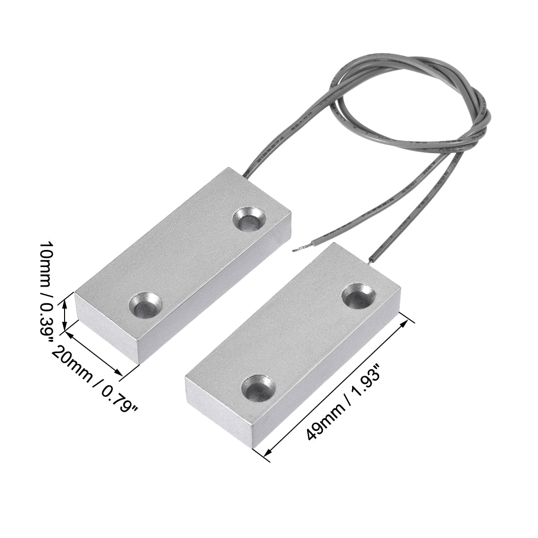 uxcell Uxcell MC-52 NO Rolling Gate Door Contact Magnetic Reed Switch 2Set