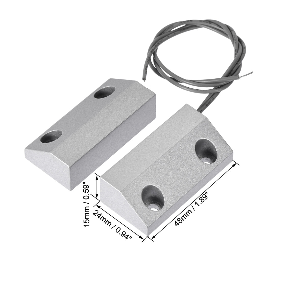 uxcell Uxcell MC-56 NC Rolling Gate Door Contact Magnetic Reed Switch 2Set