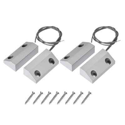 Harfington Uxcell MC-56 NC Rolling Gate Door Contact Magnetic Reed Switch 2Set