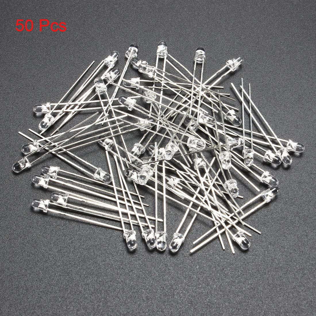 uxcell Uxcell 50pcs 3mm 940nm Infrared Emitter Diode DC 1.2V LED IR Emitter Clear Round Head