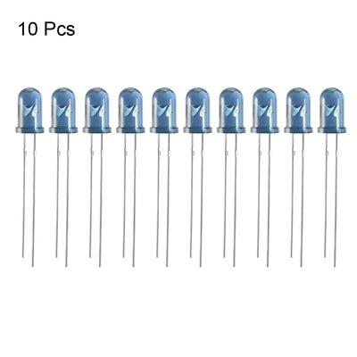 Harfington Uxcell 10pcs 5mm 940nm Infrared Emitter Diodes DC1.35V LED IR Emitter Blue Round Head