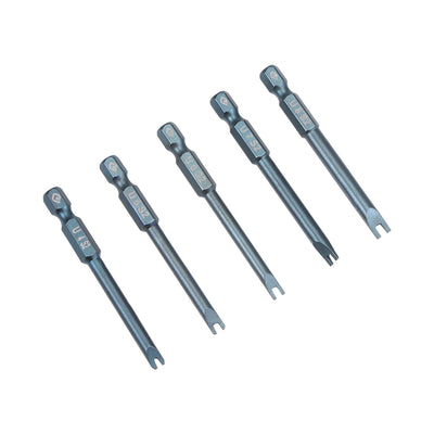 Harfington Uxcell Bit magnetischer Schraubenzieher Bit Satz S2 Driver Satz Werkzeug 1/4 Inch Sechskantschaft Länge H1 / 4 * 65mm * U4-U8 5St