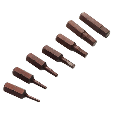 Harfington Uxcell Torx Bit magnetischer Schraubendreher Bit Satz S2 Driver Satz Werkzeug 1/4 Inch Sechskantschaft Länge H1 / 4 * 25mm * H1.5-H6 7st