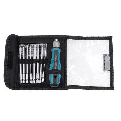 Harfington Uxcell Magnetic Screwdriver 9 in 1 Slotted Phillips Screwdrive Bits Set w Handle