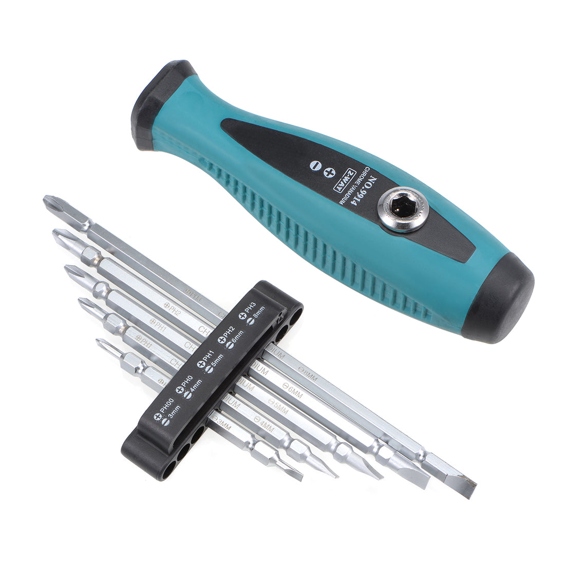 uxcell Uxcell Magnetic Screwdriver 6 in 1 Dual Way Slotted Phillips Comfortable Handle