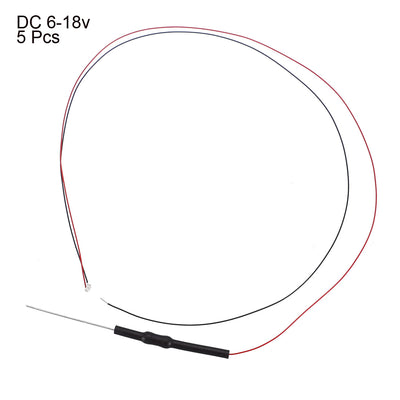 Harfington Uxcell Vorverdrahtete Surface Mounted Devices LED Leuchtdiode mit Widerstand Smaragdgrün 5 Stück