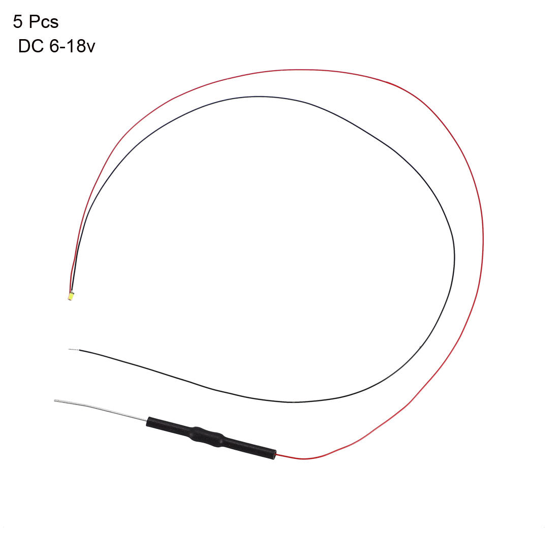 uxcell Uxcell Vorverdrahtete Surface Mounted Devices LED Leuchtdiode mit Widerstand Weiß 5 Stück