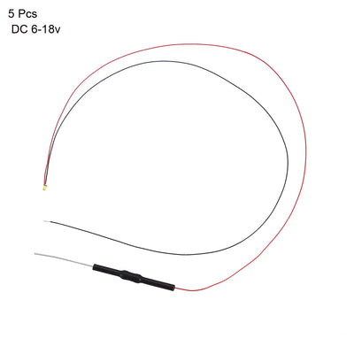 Harfington Uxcell Vorverdrahtete Surface Mounted Devices LED Leuchtdiode mit Widerstand Weiß 5 Stück