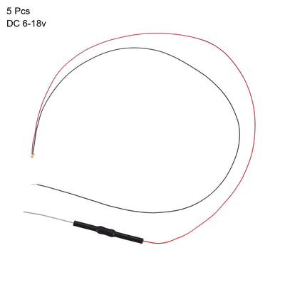 Harfington Uxcell Vorverdrahtete Surface Mounted Devices LED Leuchtdiode mit Widerstand Warmweiß 5 Stück