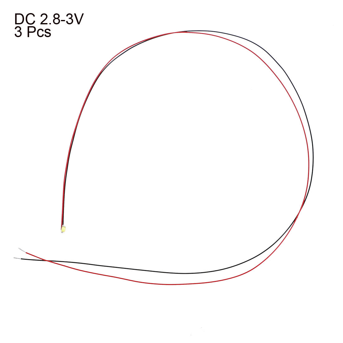 uxcell Uxcell Vorverdrahtete Surface Mounted Devices LED Leuchtdiode - Mini Soldered Light Weiß 3 Stück