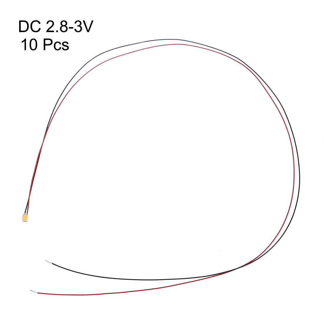 uxcell Uxcell Vorverdrahtete Surface Mounted Devices LED Leuchtdiode - Mini Soldered Light Warmweiß 0.8"x0.5"