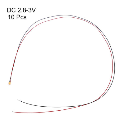 Harfington Uxcell Vorverdrahtete Surface Mounted Devices LED Leuchtdiode - Mini Soldered Light Warmweiß 0.8"x0.5"