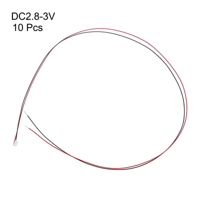 Harfington Uxcell Vorverdrahtete Surface Mounted Devices LED Leuchtdiode - Mini Soldered Light Lila 0.8"x0.5"