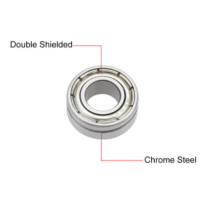 Harfington Uxcell Deep Groove Ball Bearings Metric Double Shielded Chrome Steel ABEC1 Z1