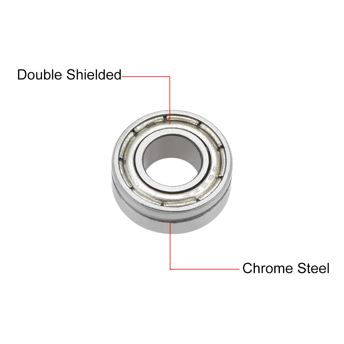 uxcell Uxcell Deep Groove Ball Bearings Metric Double Shielded Chrome Steel ABEC1 Z1