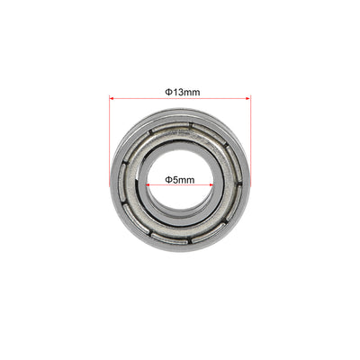 Harfington Uxcell Deep Groove Ball Bearings Metric Double Shielded Chrome Steel ABEC1 Z1