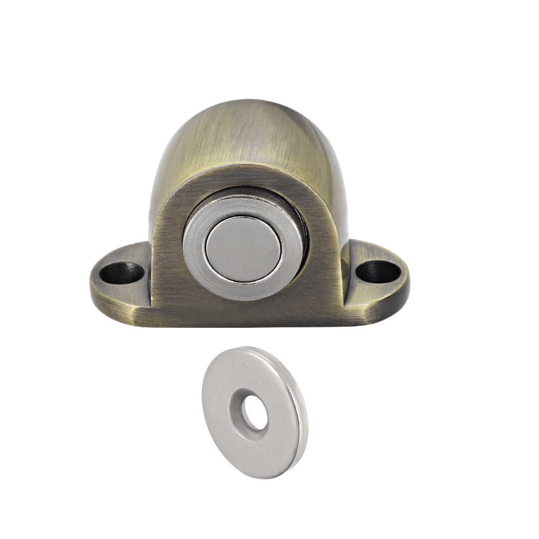 uxcell Uxcell Magnetic Door Stop Catch Brushed Door Stopper Floor Mount Zinc Alloy Bronze Tone