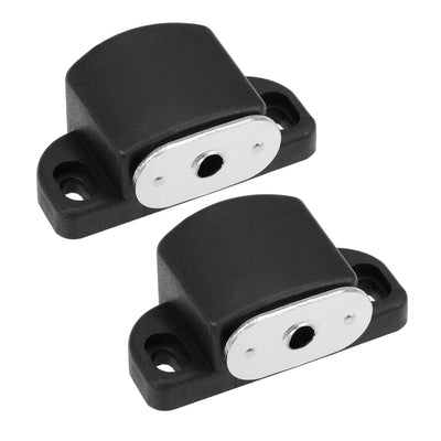 Harfington Uxcell Magnetic Latches Catch for Kitchen Bathroom Cabinet Door Plastic Black 2pcs