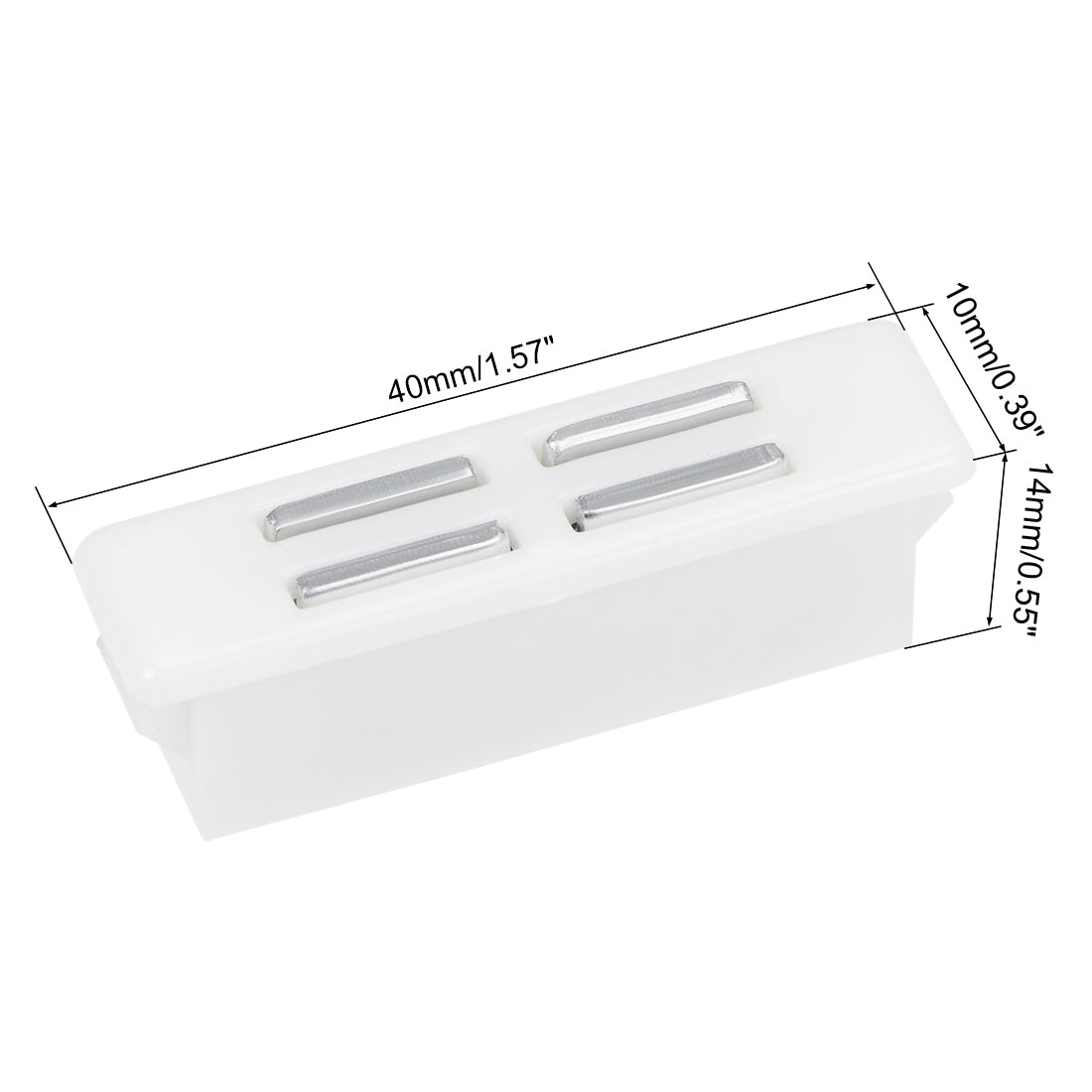 uxcell Uxcell Magnetic Latches Catch Cabinet Door Furniture Hardware Plastic White 2pcs