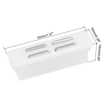 Harfington Uxcell Magnetic Latches Catch Cabinet Door Furniture Hardware Plastic White 2pcs