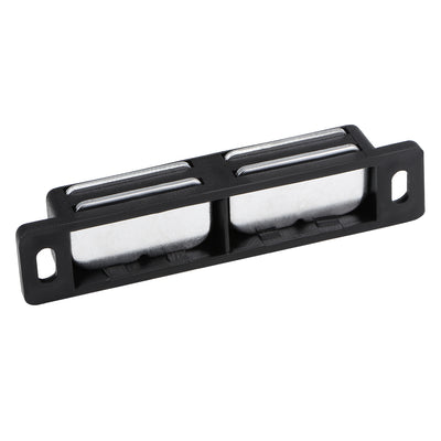 Harfington Uxcell Double Magnetic Latches Catch for Cabinet Door Cupboard 3" Long Black 4pcs