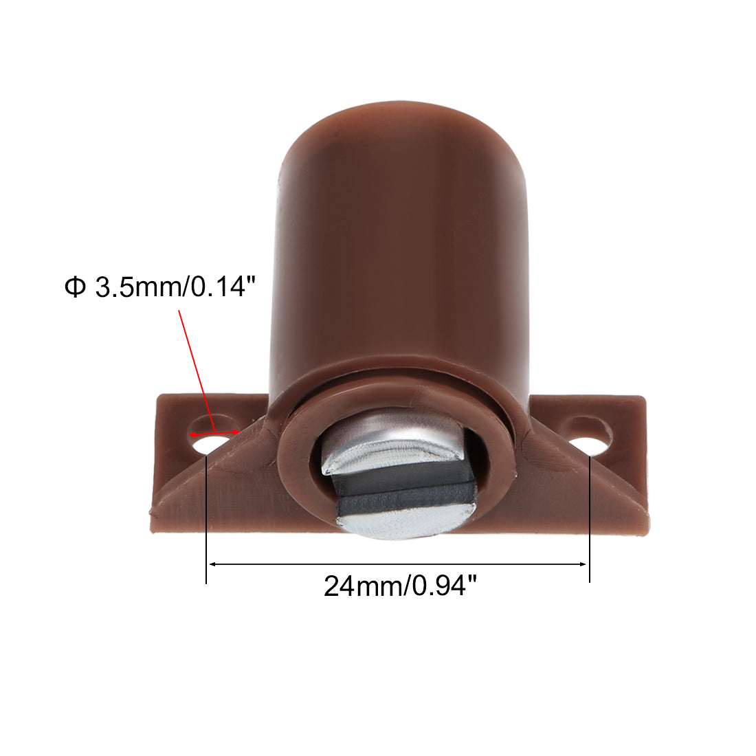 uxcell Uxcell Cabinet Door Magnetic Latch Catch for Bathroom Kitchen Cupboard Brown 2pcs