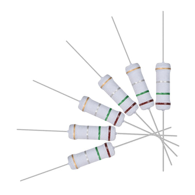 Harfington Uxcell 100pcs 2W 2 Watt Metal Oxide Film Resistor Axile Lead 0.15 Ohm ±5% Tolerance