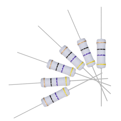 Harfington Uxcell 100pcs 2W 2 Watt Metal Oxide Film Resistor Axile Lead 47 Ohm ±5% Tolerance