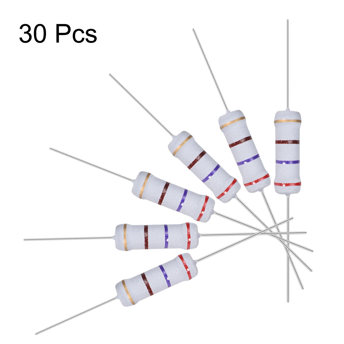 uxcell Uxcell 30pcs 2W 2 Watt Metal Oxide Film Resistor Axile Lead 270 Ohm ±5% Tolerance