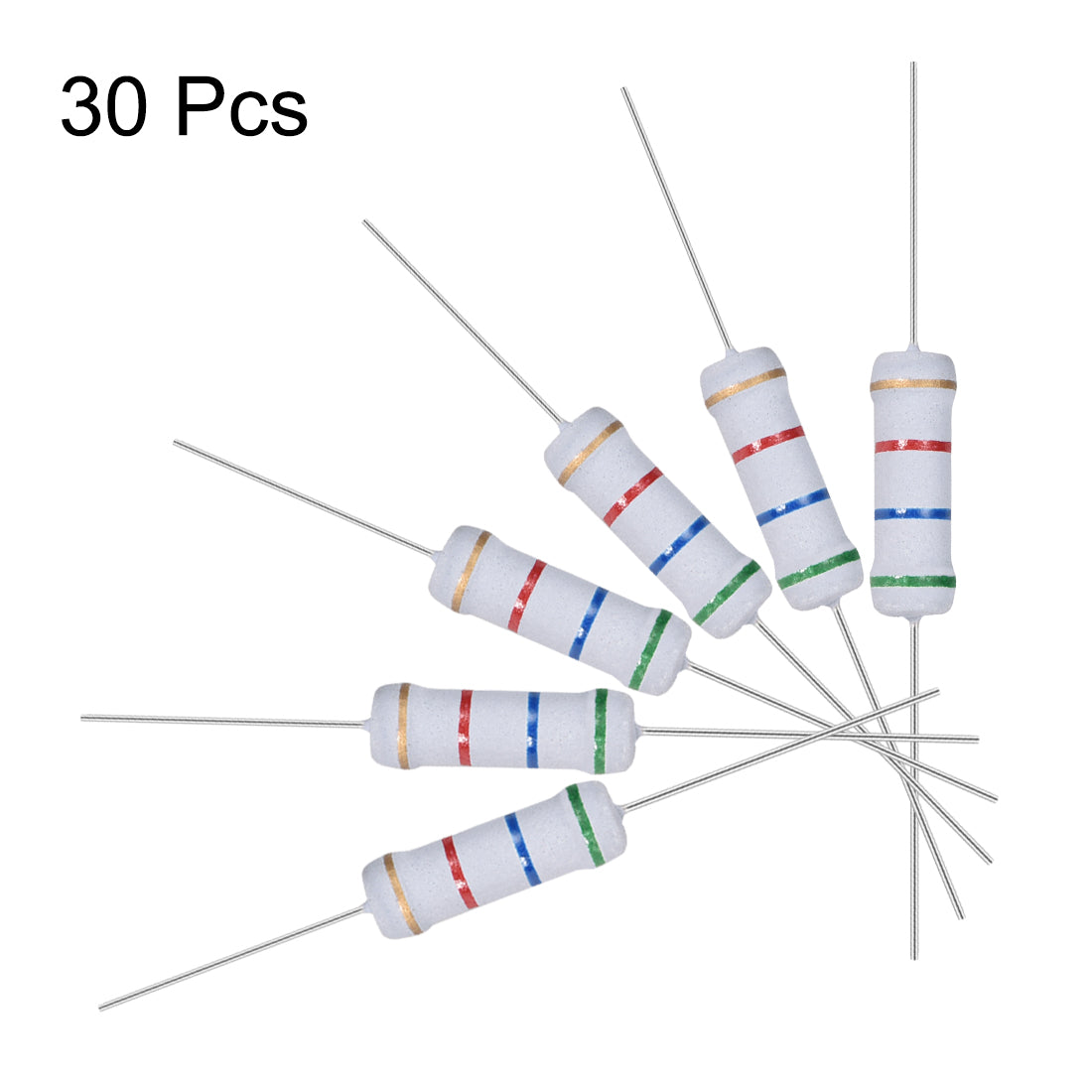 uxcell Uxcell 30pcs 2W 2 Watt Metal Oxide Film Resistor Axile Lead 5.6K Ohm ±5% Tolerance