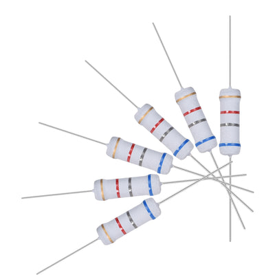 Harfington Uxcell 30pcs 2W 2 Watt Metal Oxide Film Resistor Axile Lead 6.8K Ohm ±5% Tolerance